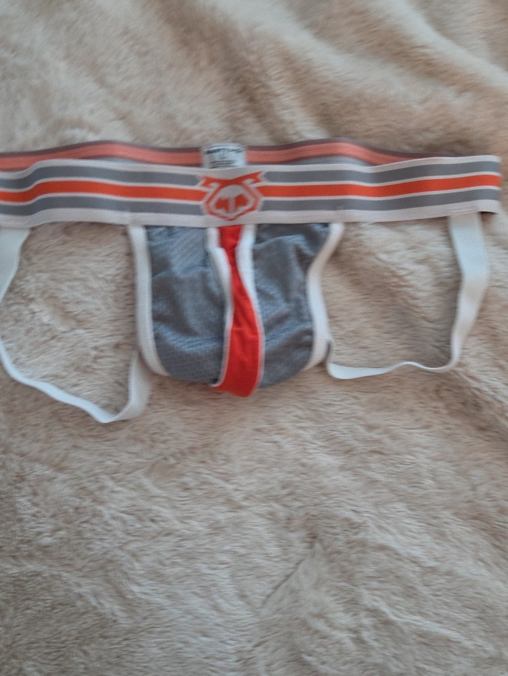 NASTY PIG Gray and Orange Athletic Jockstrap
